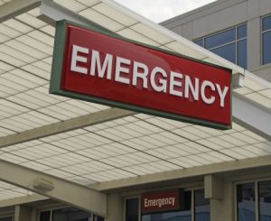 Backlit Emergency Room Hanging Sign