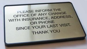 Waiting Room Signage, HIPPA Privacy Sign, Engraved Plaque Sign