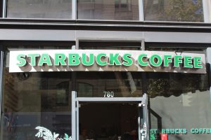 Starbucks Backlit Channel Lettering Business Sign