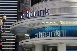 Citibank Dual Storefront Signage, Channel Letter Sign, Custom Vinyl WIndow Sign