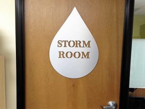 custom metal door sign